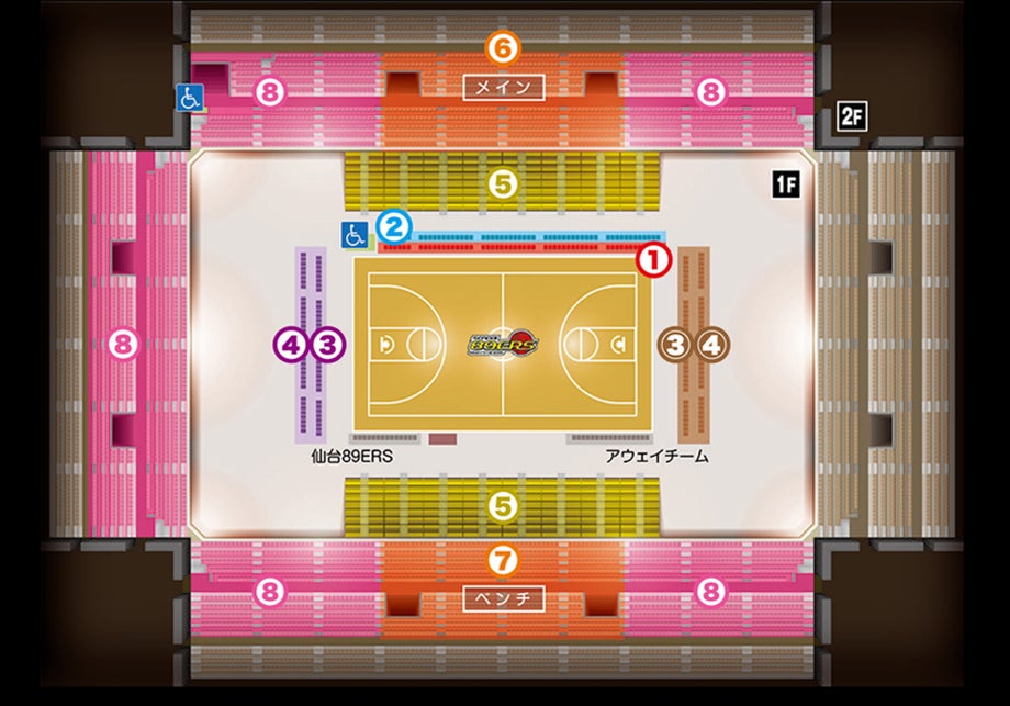 カメイアリーナ仙台図