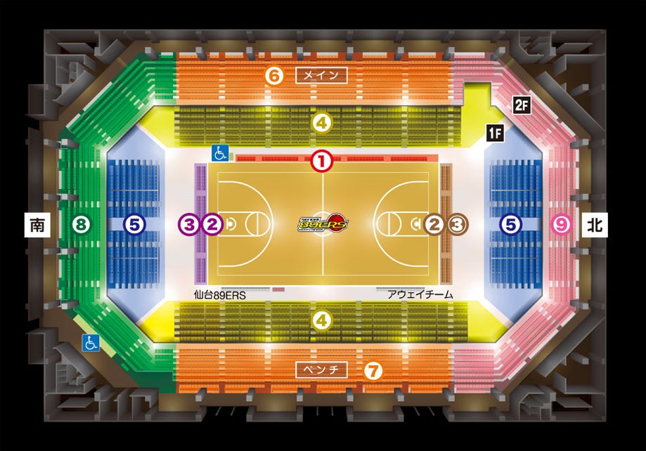 ゼビオアリーナ仙台図